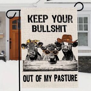 Flag Humorous Farmhouse Decor Sign, NEW